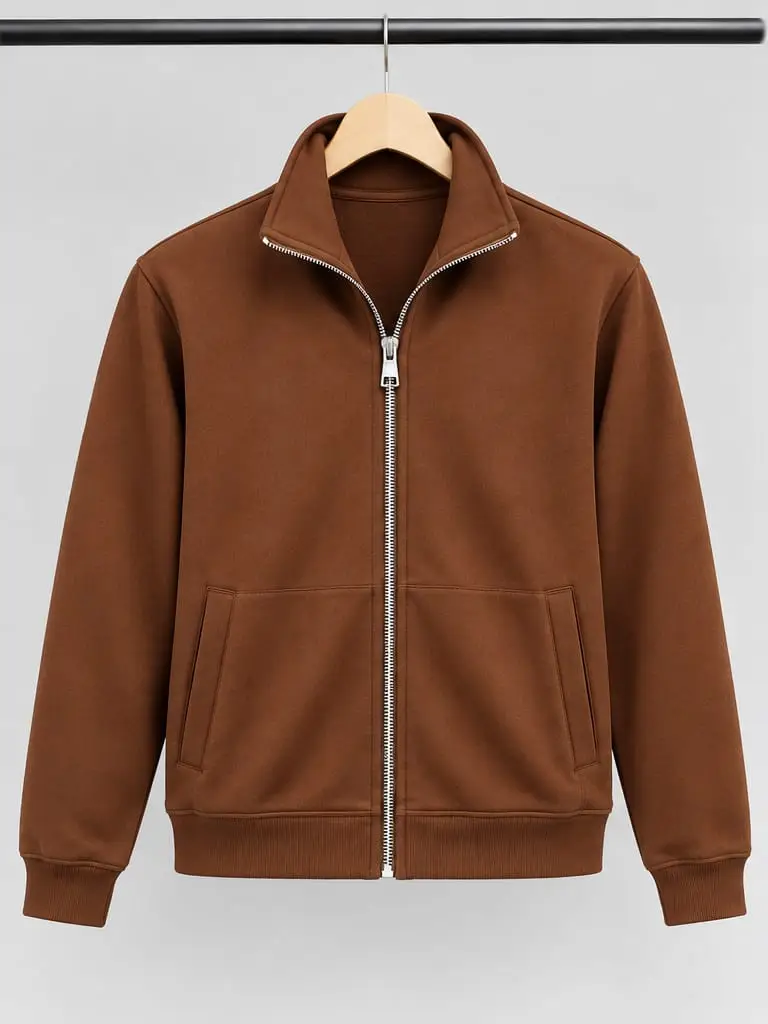 1 Pc Men's Fleece Plain Zipper Hoodie