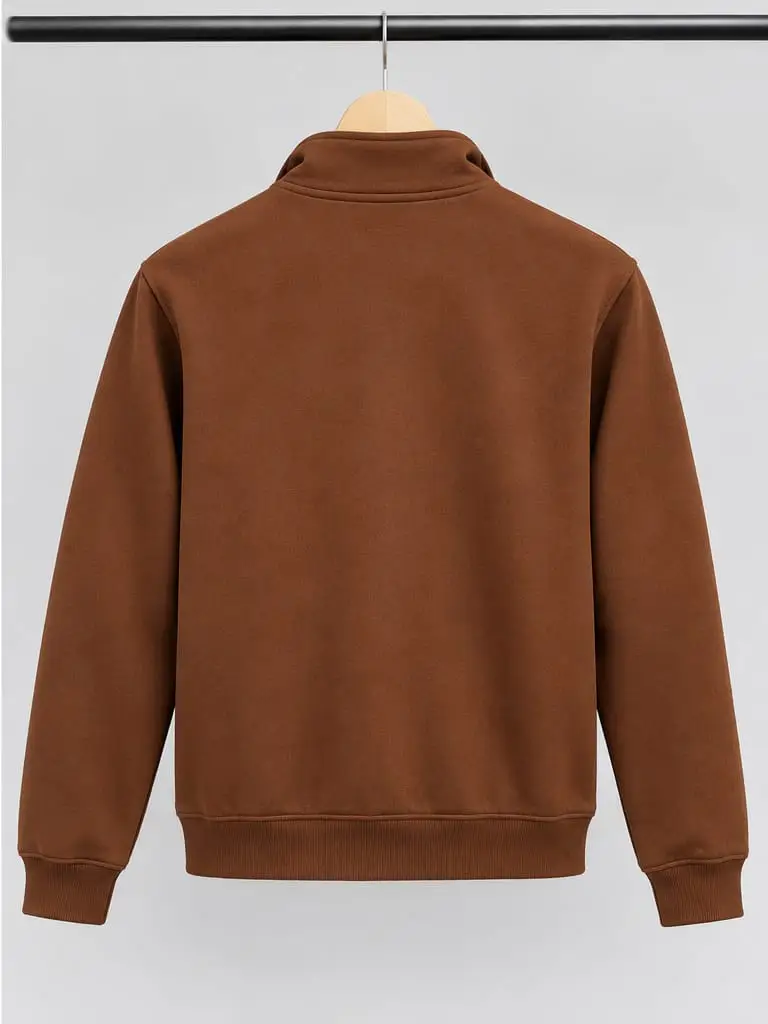 1 Pc Men's Fleece Plain Zipper Hoodie