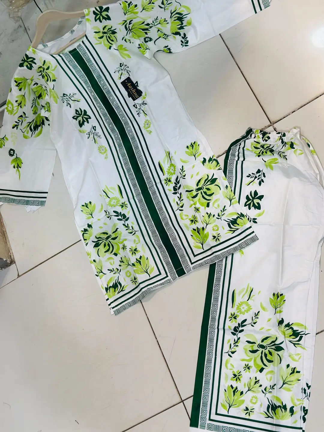 2 Pcs Women's Stitched Swiss Lawn Printed Co-Ord Set
