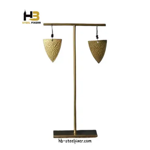Geometric Wrought Iron Earring Stand Pack of 2 by HB Steel Fixerr