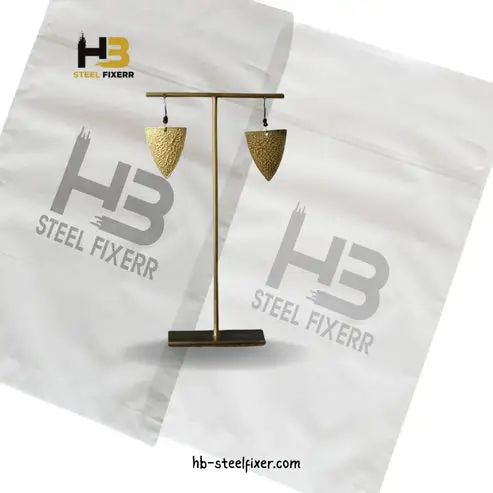Geometric Wrought Iron Earring Stand Pack of 2 by HB Steel Fixerr