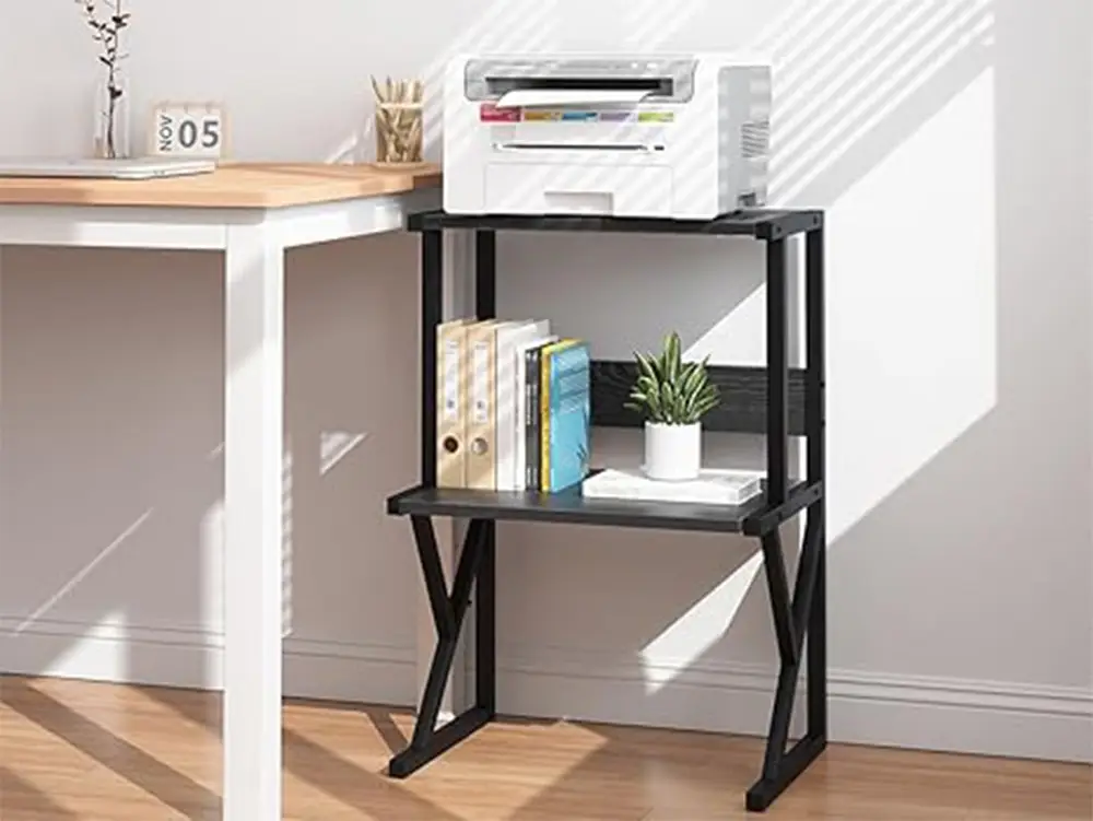 3 Tier Printer Stand | Desktop Storage Rack | Wooden Printer Table | Office Organizer Shelf | Computer Desk Storage Rack | Home & Office Furniture