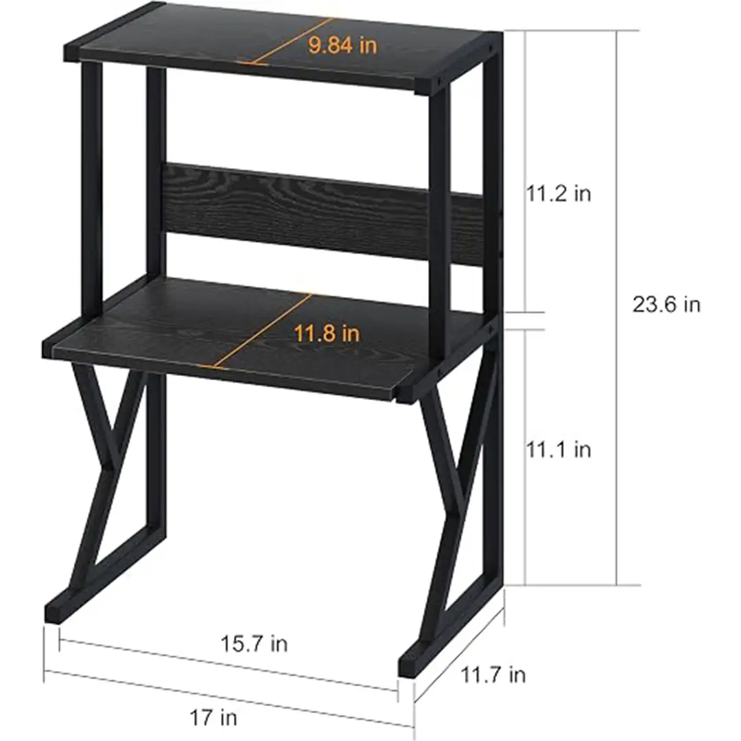 3 Tier Printer Stand | Desktop Storage Rack | Wooden Printer Table | Office Organizer Shelf | Computer Desk Storage Rack | Home & Office Furniture