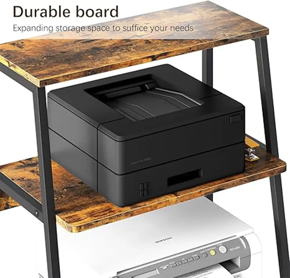 Microwave Oven Stand with Storage Shelf | 2 Tier Kitchen Organizer Rack | Countertop Storage Shelf | Coffee Bar Station | Home Kitchen Furniture