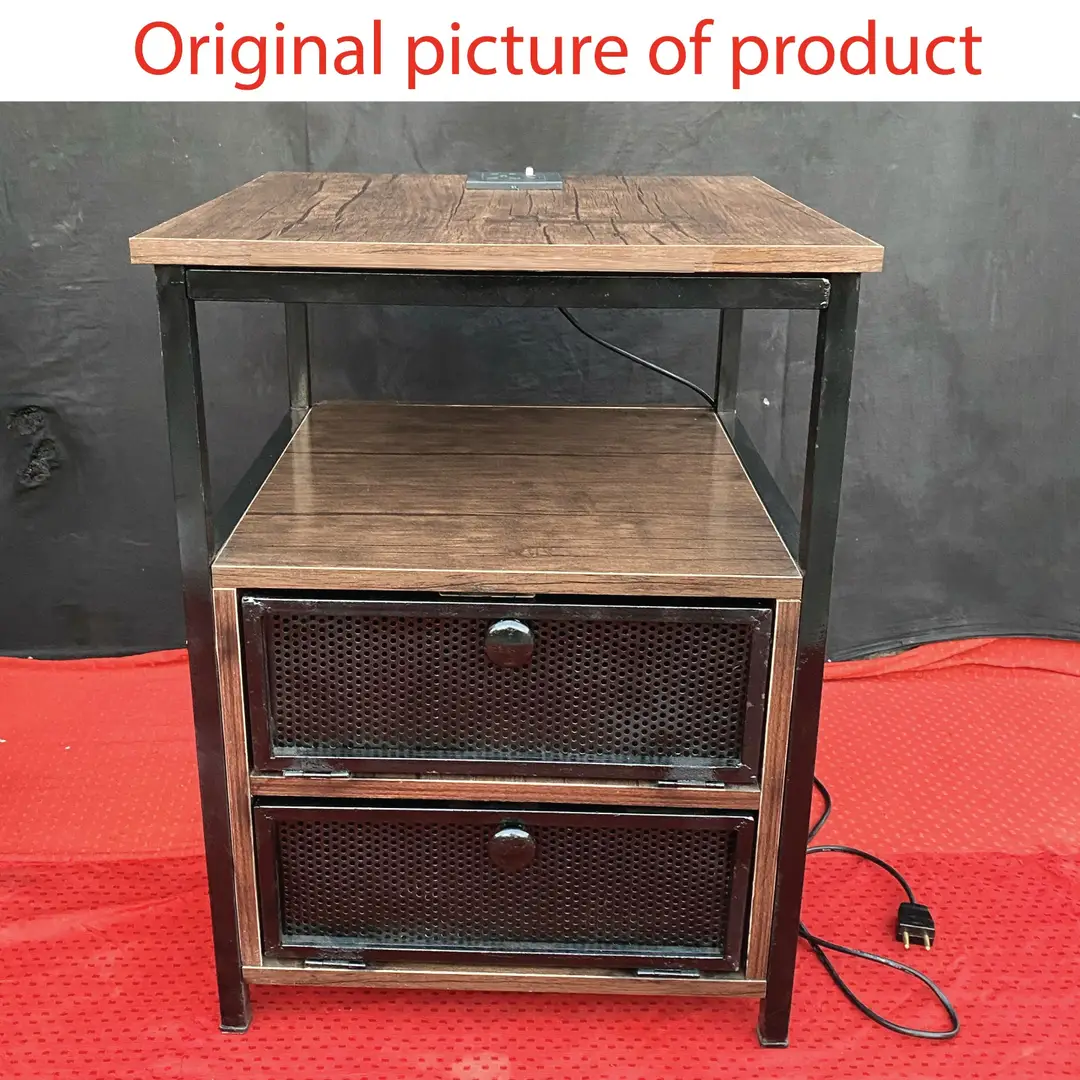 Coffee Table Wood And Iron Brown
