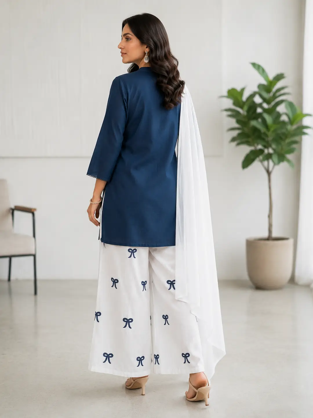 3 Pcs Women's Stitched Cotton Lawn Embroidered Suit Cross Work