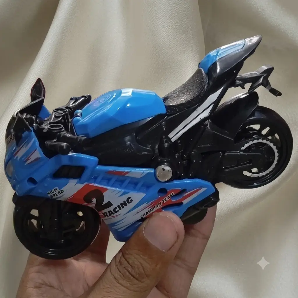 Boy's Plastic Police Motorbike Toy