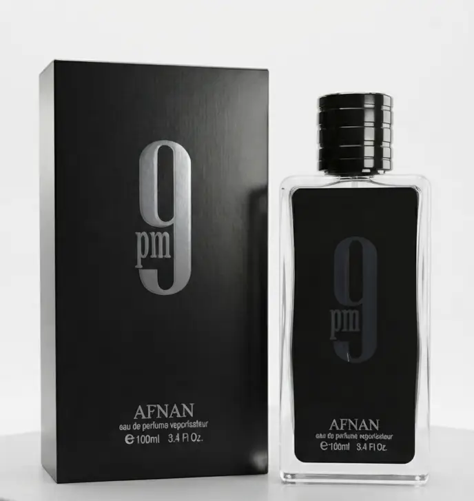 Afnan 9 PM Black (Eau de Parfum) for Men – 100ml | Long-Lasting Amber Vanilla Fragrance