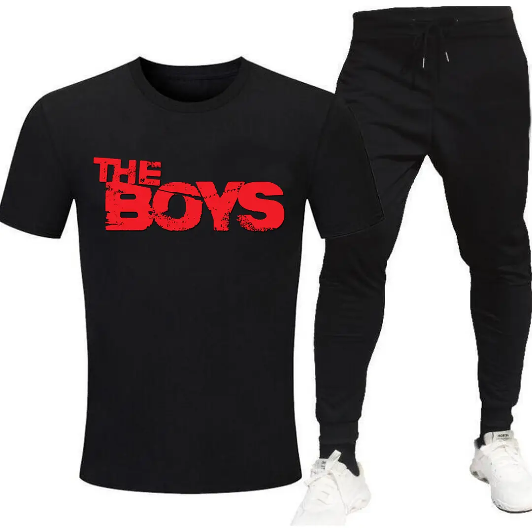 2 Pcs Men's Cotton Printed Track Suit