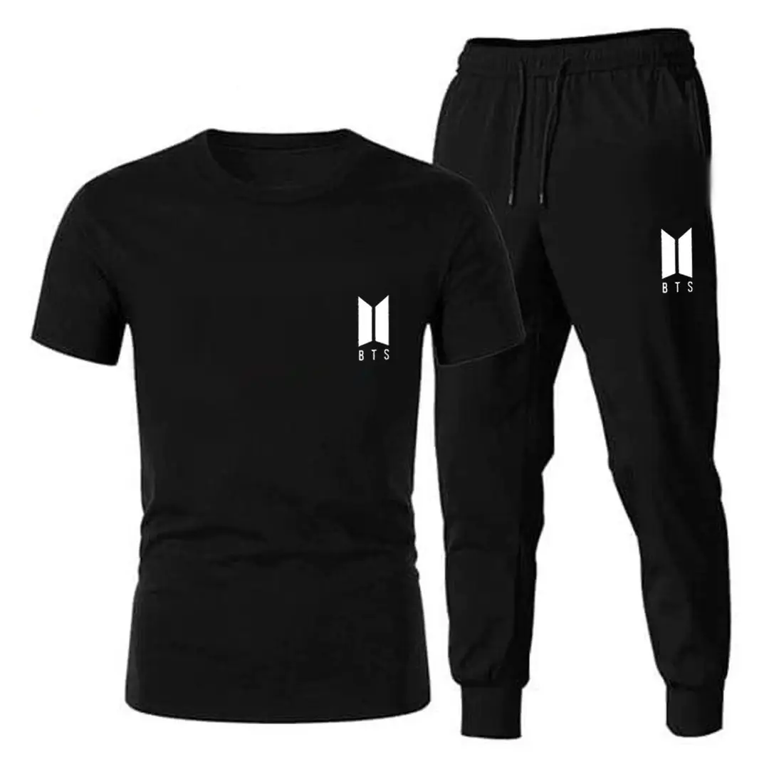 2 Pcs Men's Cotton Printed Track Suit