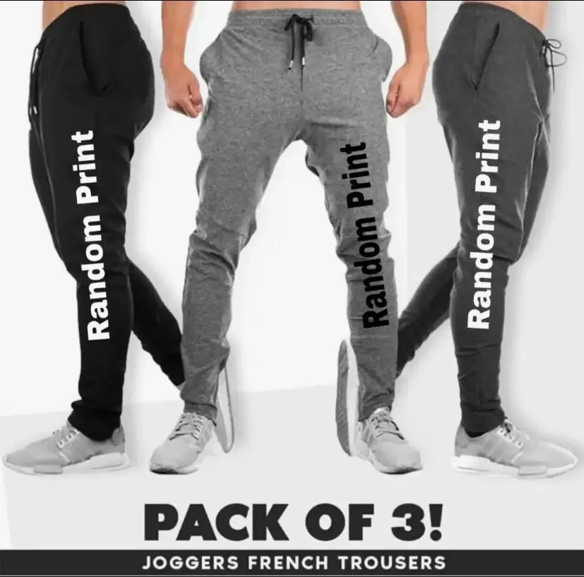3 Pcs Men's Jersey Printed Trouser