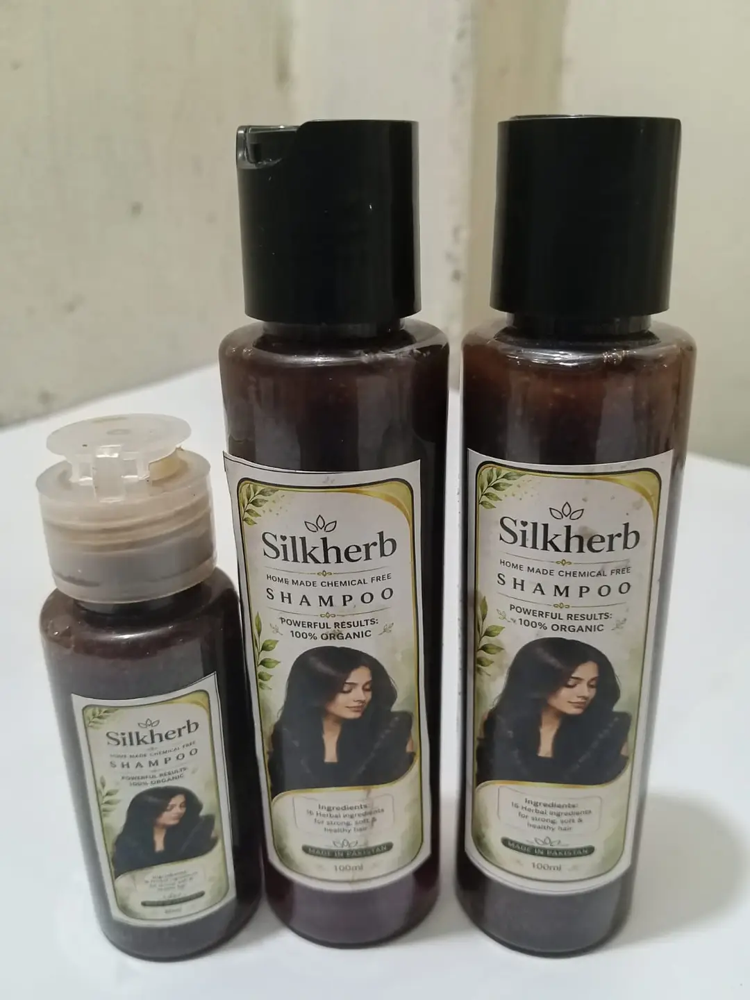 Silkherb Herbal Hair Shampoo | Helps Reduce Hair Fall & Dandruff | 3 Bottles Pack 250ml
