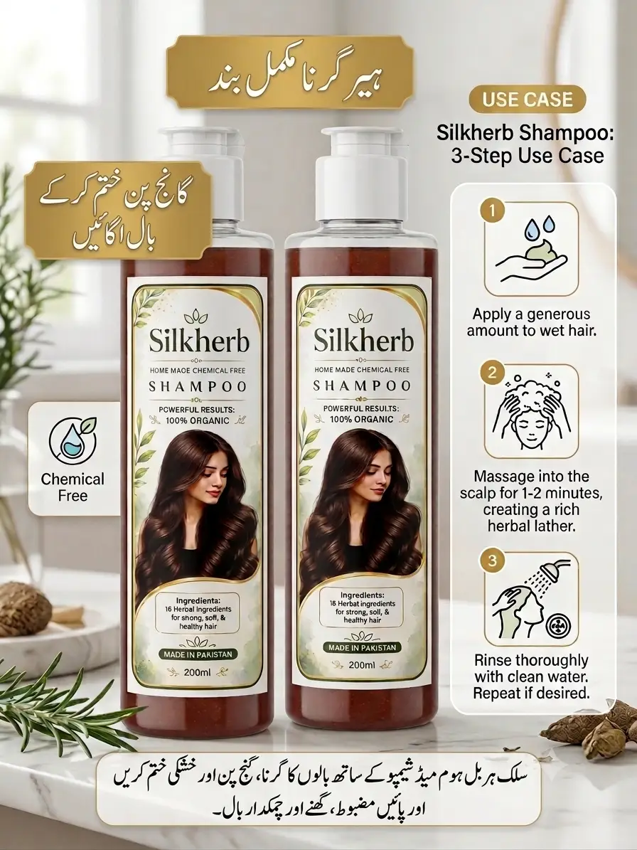 Silkherb Herbal Hair Growth Shampoo - Hair Loss Solution (400ml)