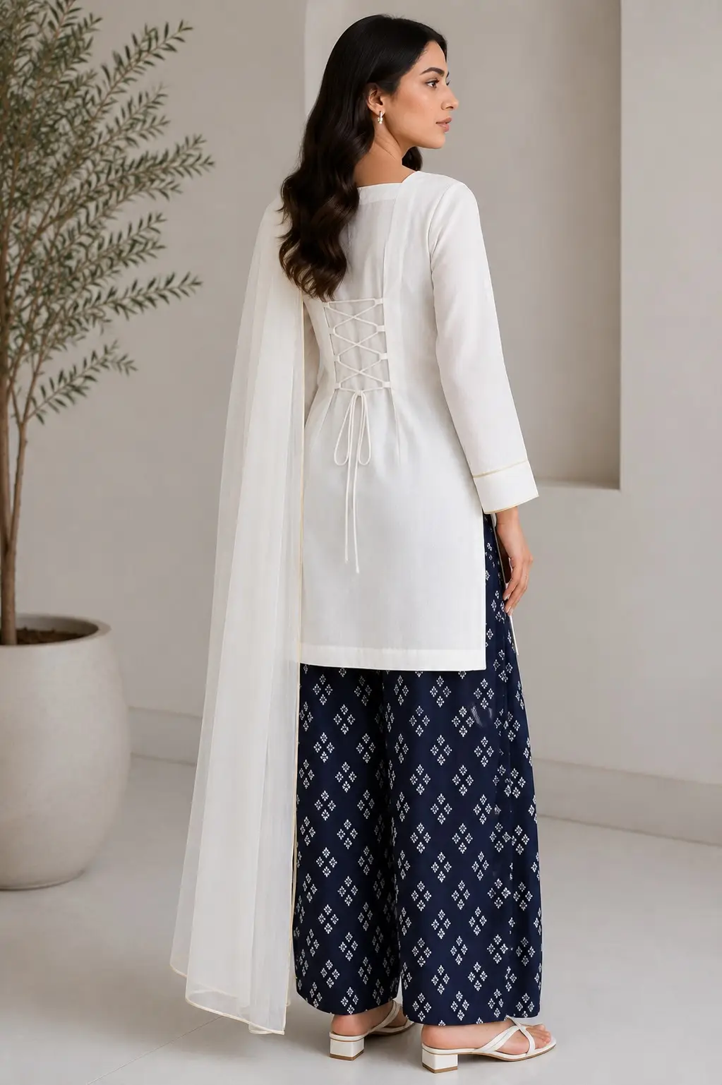3 Pcs Women's Stitched Cotton Lawn Printed Suit