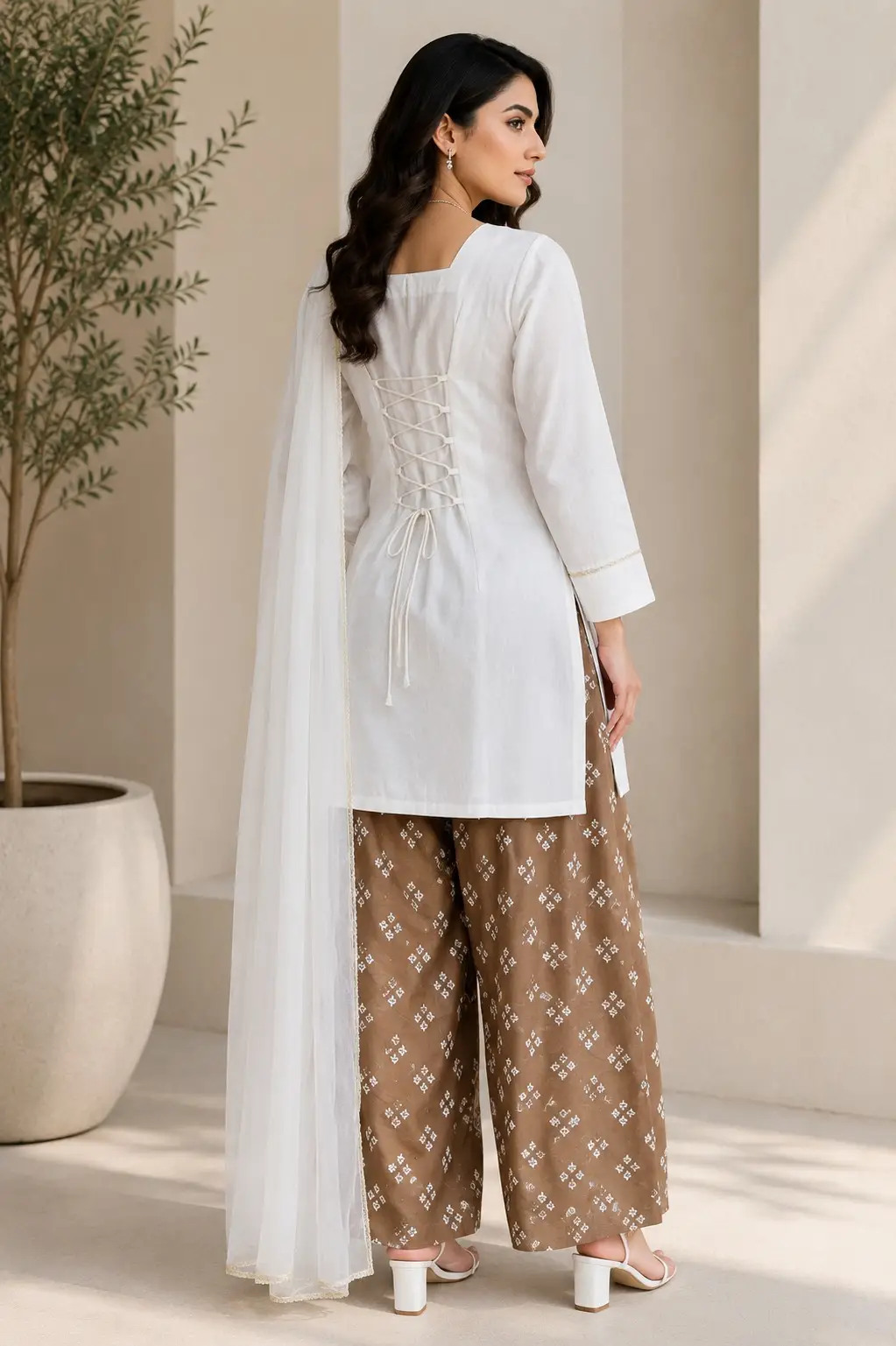 3 Pcs Women's Stitched Cotton Lawn Printed Suit