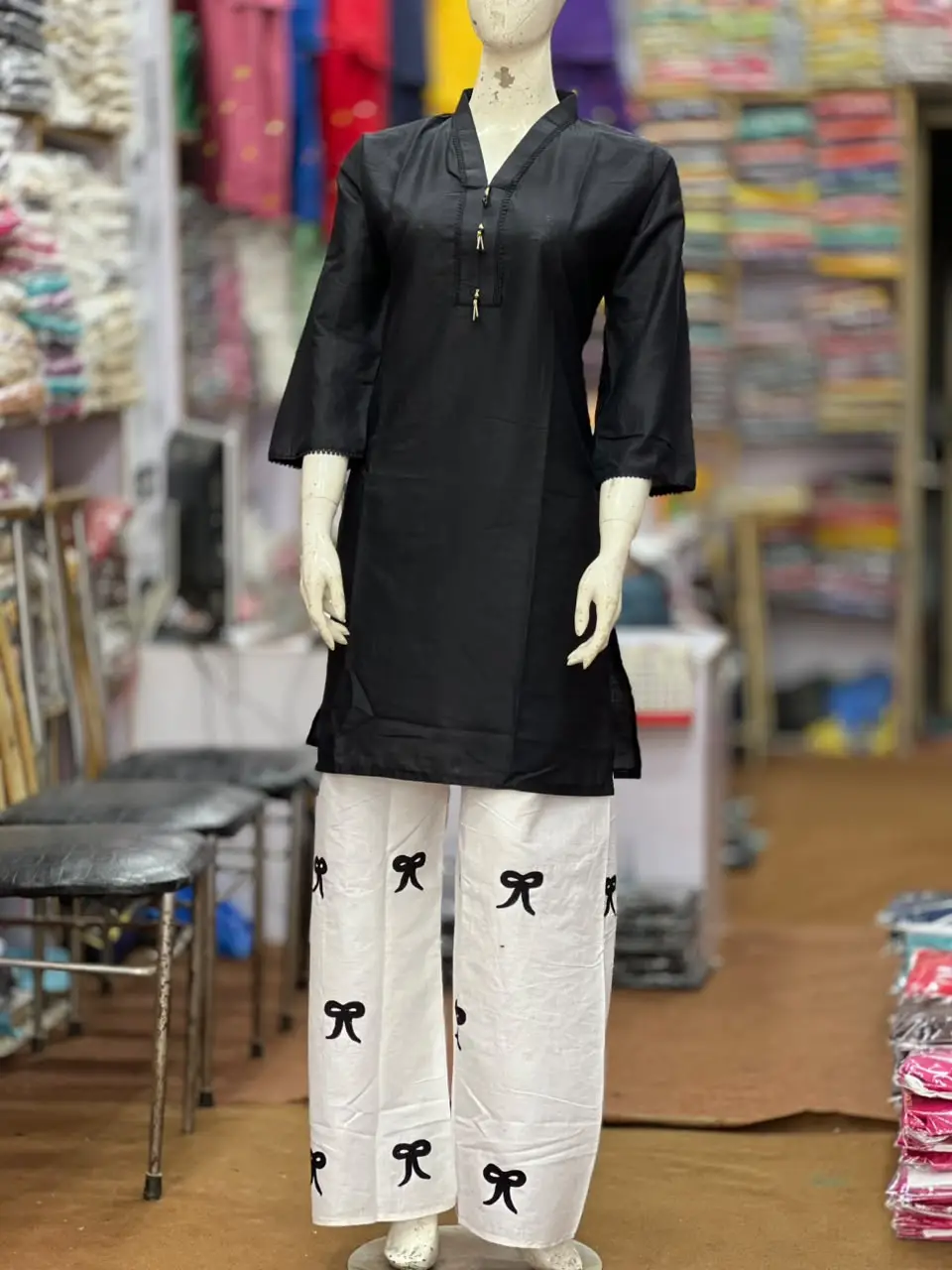 2 Pcs Women's Stitched Arabic Lawn Embroidered Shirt And Trouser