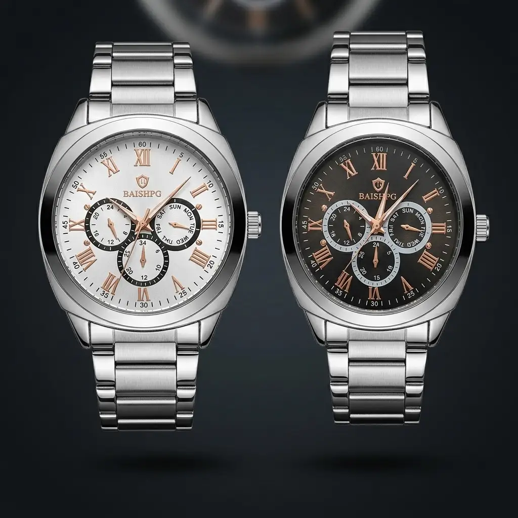 Men's Trendy Chain Watch Best for Every Occasion with Random Multicolor Dial Art # BB - SSqW900300k-007