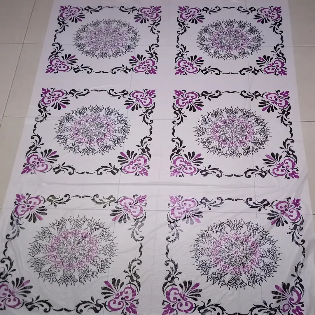 2 Pcs Plastic Printed Dastarkhwan Multicolor