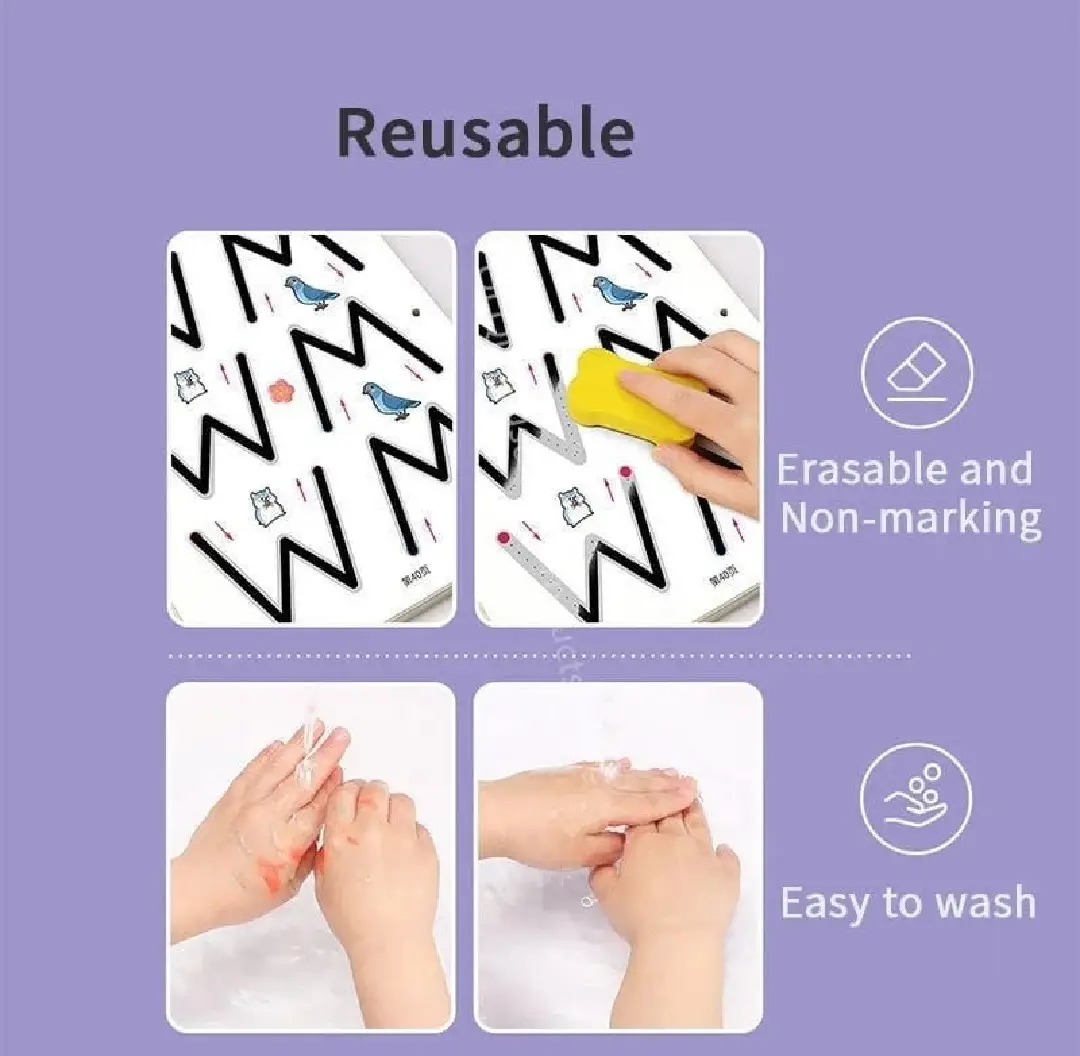 Kids Reusable Learning Tracing Books | Early Education
