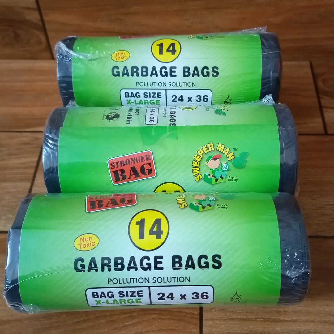 3 Pcs of Garbage Roll Size 24 x36 Inches - XL