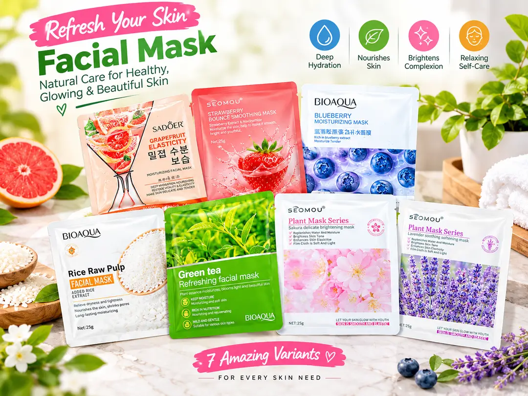 5 Packet of Face Mask- Random Multi flavor