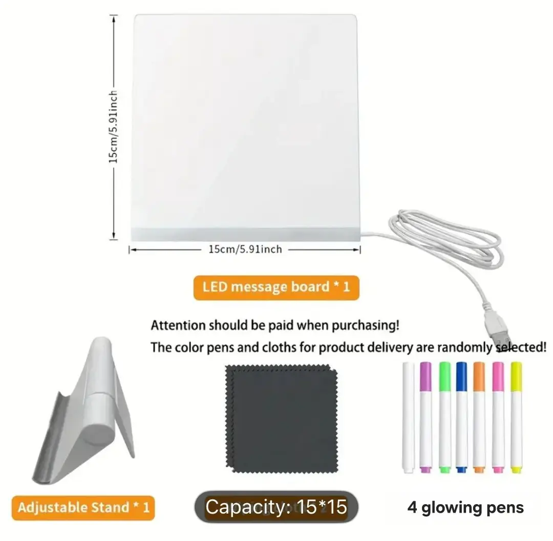 3D LED Drawing Board Neon Glow Writing Tablet Pad for Kids