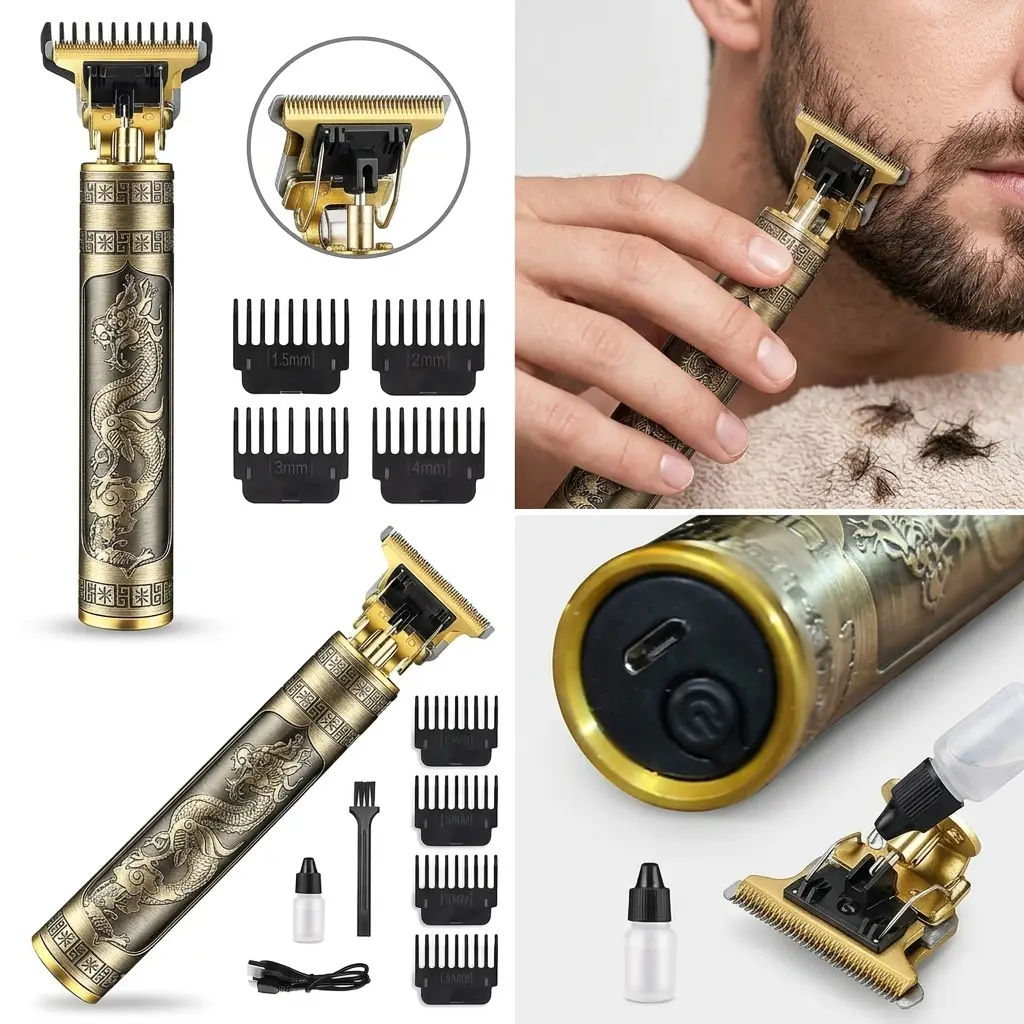 Orignal T9 Dragon Trimmer Machine - Professional Hair Clipper, Beard Trimmer & hair remover (Rechargeable)