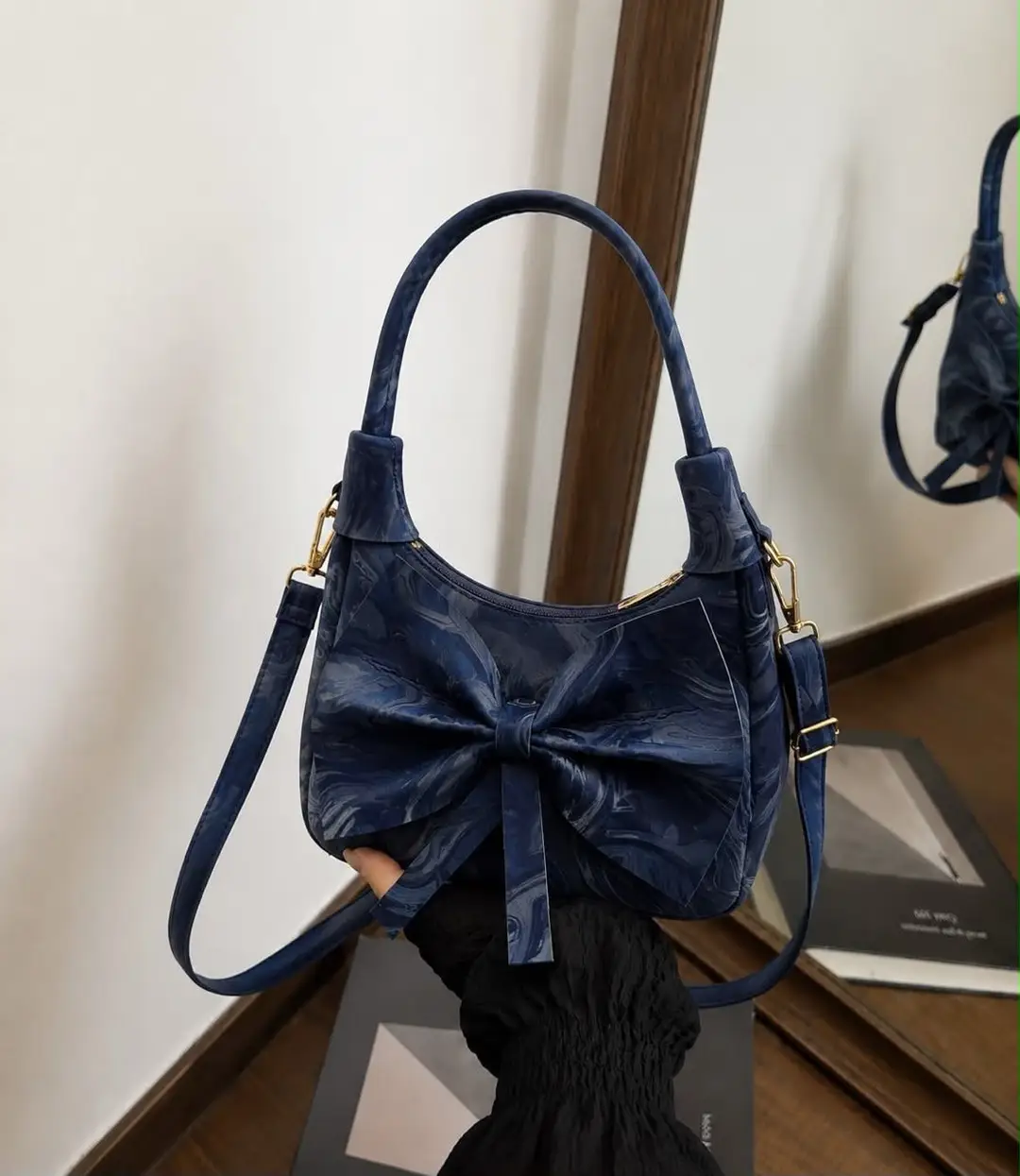 Girl's Leather Printed Shoulder Bag