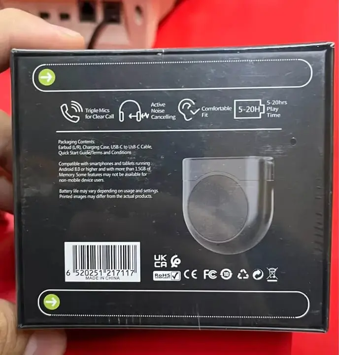 Buds Pro 10 TWS Earbuds with Double Dark ANC/ENC Noise Reduction & Touch Control