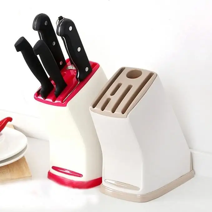 Mess-Free Kitchen Knife Holder – Space-Saving Rack for Knives, Cleaver & Scissors