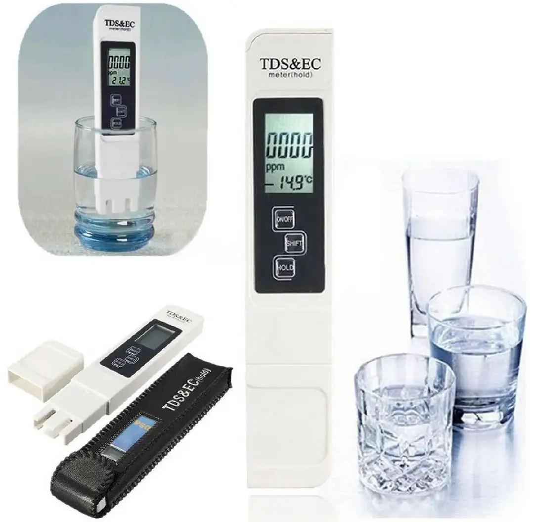 3-in-1 Digital Water Quality Tester: TDS, EC & Temperature Meter (Without Backlight)