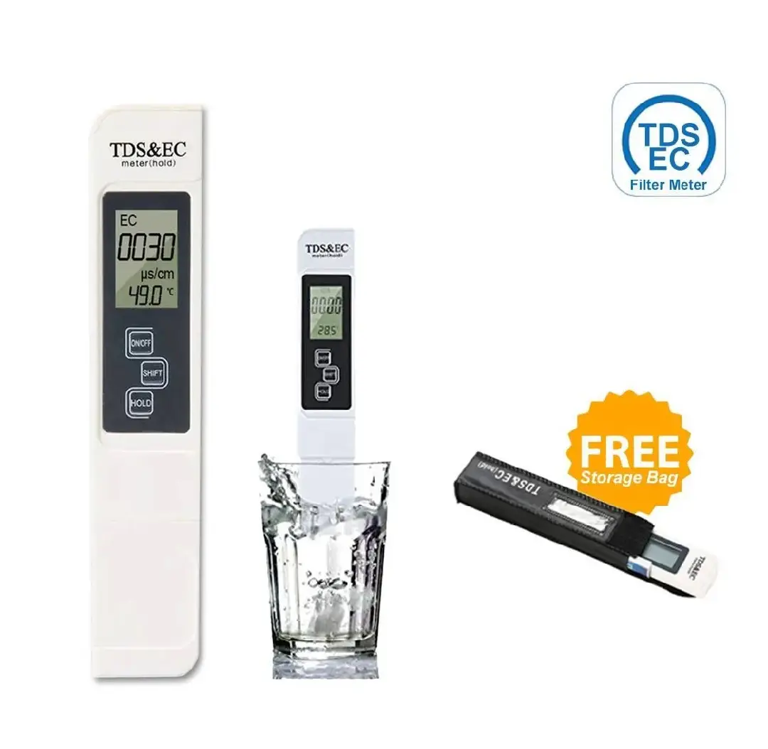 3-in-1 Digital Water Quality Tester: TDS, EC & Temperature Meter (Without Backlight)