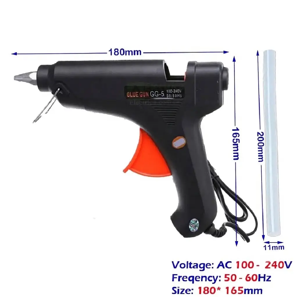 GG-5 100W Heavy Duty Glue Gun + 2 Free 11mm Sticks