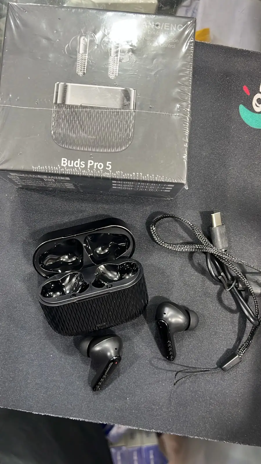 Buds Pro 5 TWS Wireless Bluetooth Earbuds with ENC Mic Touch Control & Type-C Charging