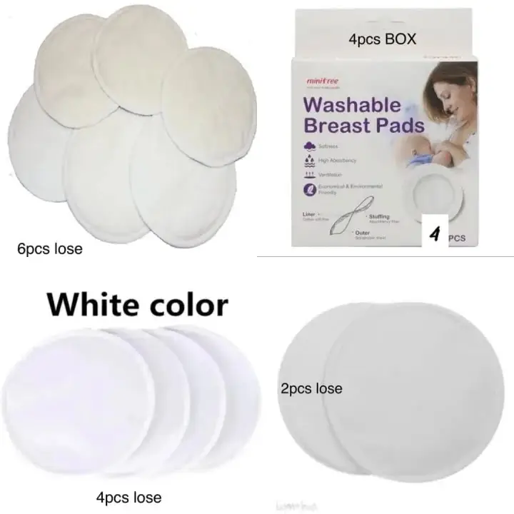 UltraSoft ComfortGuard™ Eco-Friendly Washable Breast Pads: Premium Reusable Nursing Pad Set for Leak Protection and Comfort" Made in China/ 1 Box -4 Peices