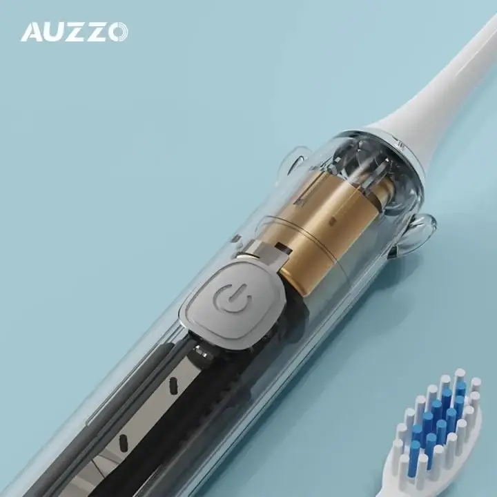 Smart Kids Electric Toothbrush - AUZZO Sonic Waterproof Automatic Tooth Brush for Children, Ultra Soft DuPont Bristles, Plaque Removal Oral Care for Boys & Girls (Ages 2-12)