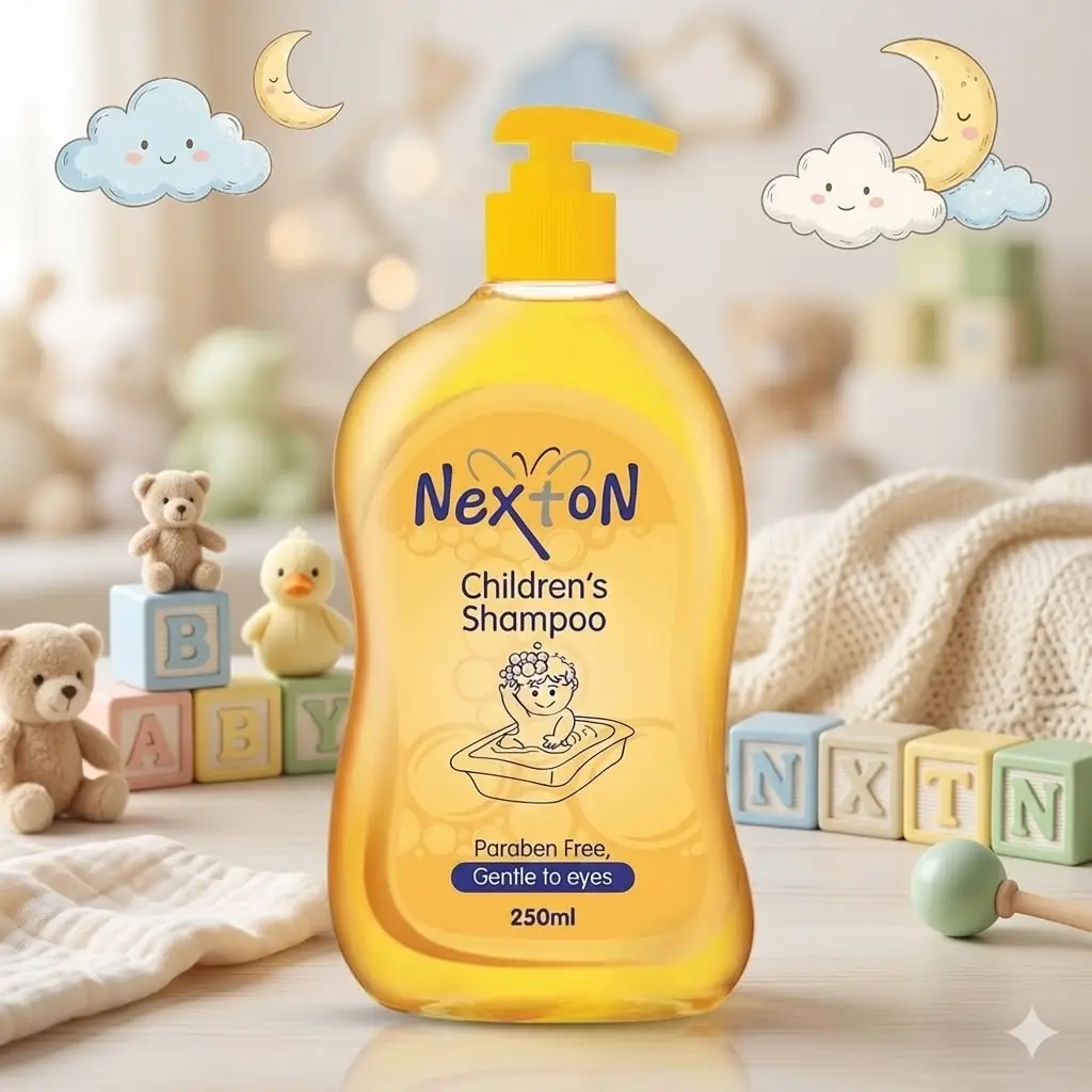 Nexton Baby Care Complete Gift Set Bundle - 5-in-1 Daily Essentials Pack with 250ml Shampoo, 250ml 2-in-1 Conditioner, 250ml Lotion, 200g Powder & 125ml Soft Cream - Gentle, Paraben & Sulphate Free Skincare Kit
