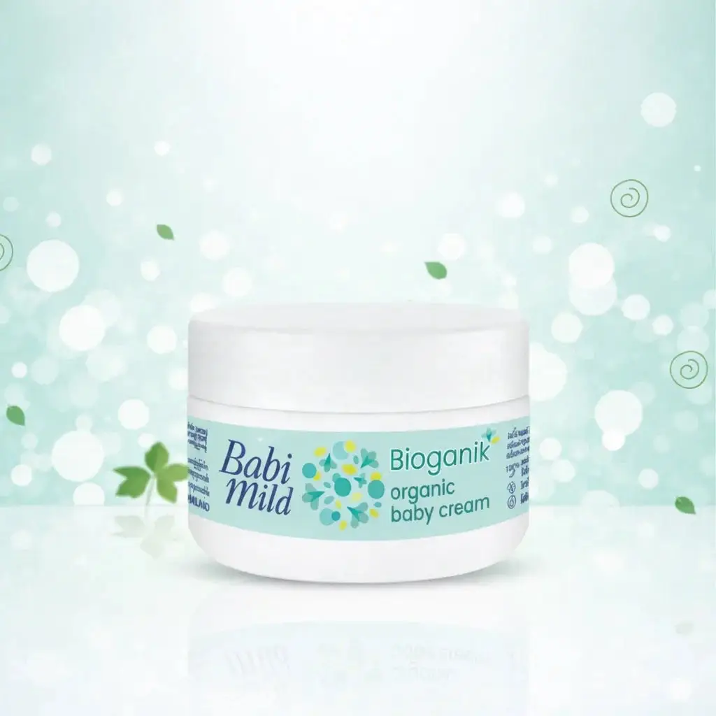 Babi Mild Bioganik Ceramide Complete Baby Care Essentials Set - Organic Natural Head & Body Bath, Baby Lotion, Baby Powder, Baby Cream & Bar Soap Kit for Newborns & Sensitive Skin/ Made in Thailand