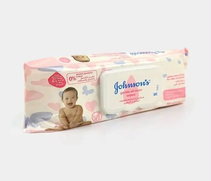 Johnson's Gentle Baby Wipes 5-Pack | 72 Wipes Per Pack | Original First Copy