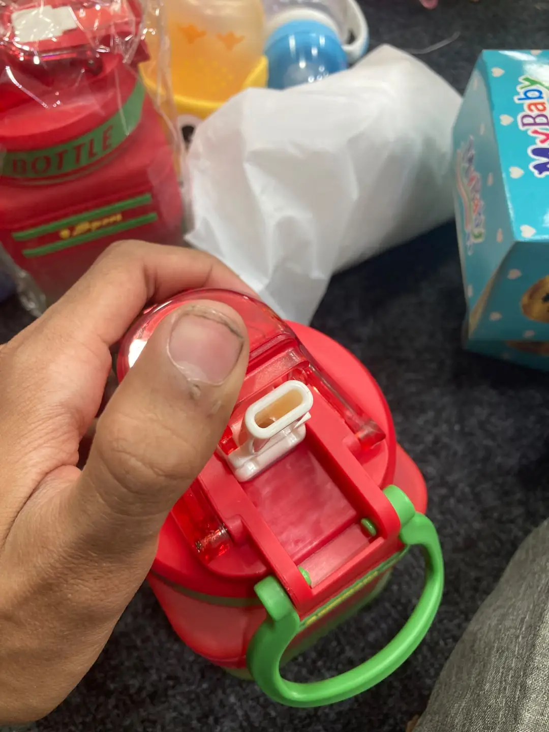 500ml Double Side Kids Leak Proof Bottle | Sweeping Straw with Handle
