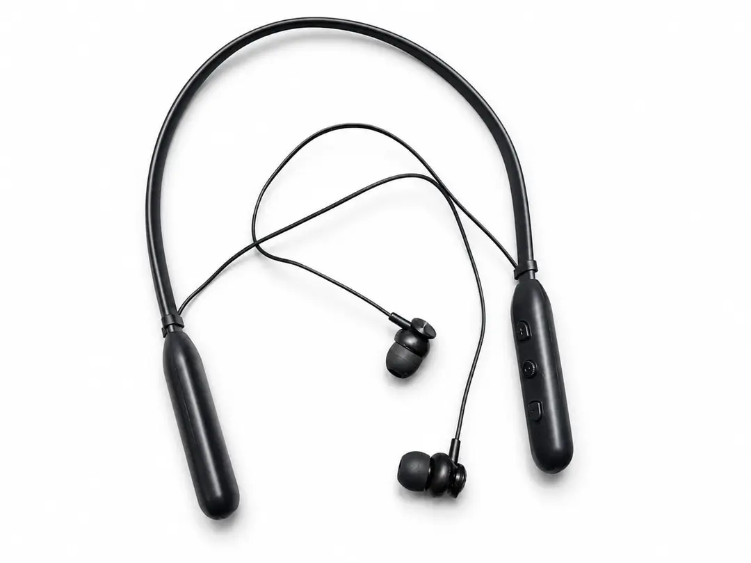 Black In-built Microphone 060 Wireless Neckband