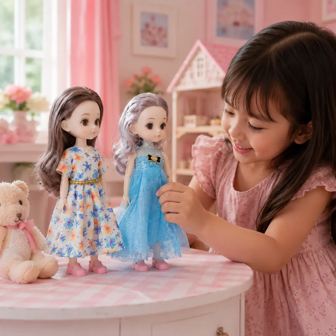 Wonderful Elegant Fashion Doll with Long Hair & Stylish Dress – Assorted Designs for Kids Ages 3+
