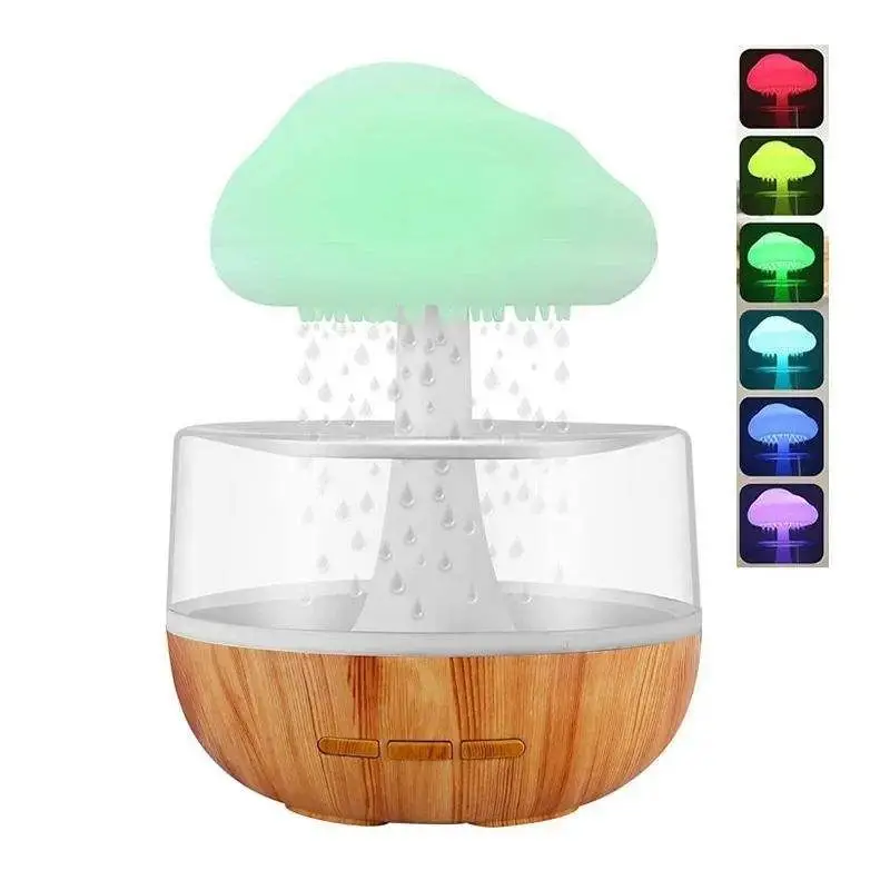 Rain Cloud Humidifier with Colorful LED Night Light | USB Aroma Diffuser & Air Humidifier for Home, Bedroom & Office