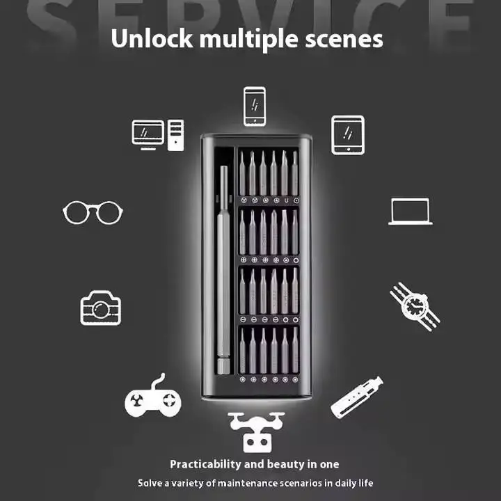 24 in 1 Precision Screwdriver Set – Magnetic Repair Tool Kit for Mobile Phone, Laptop, Watch, Camera & Electronics