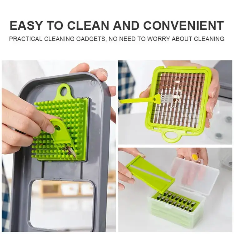 22 in 1 Multifunction Vegetable Chopper & Slicer Set | Manual Food Chopper | Vegetable Cutter, Dicer, Grater & Mandoline Slicer with Storage Container