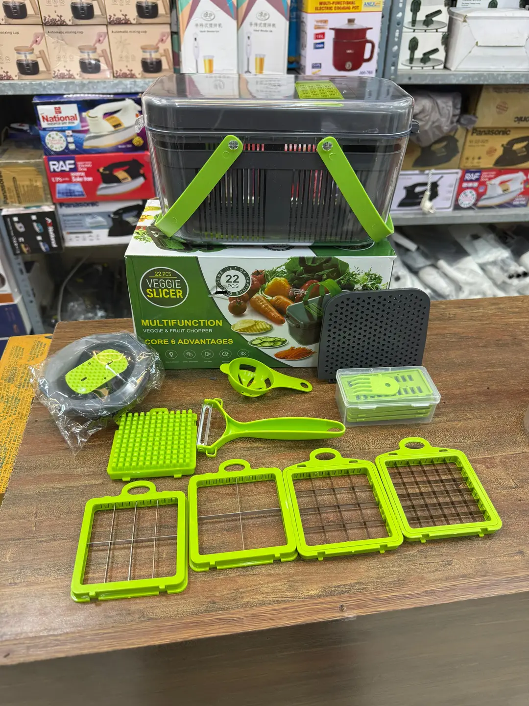 22 in 1 Multifunction Vegetable Chopper & Slicer Set | Manual Food Chopper | Vegetable Cutter, Dicer, Grater & Mandoline Slicer with Storage Container