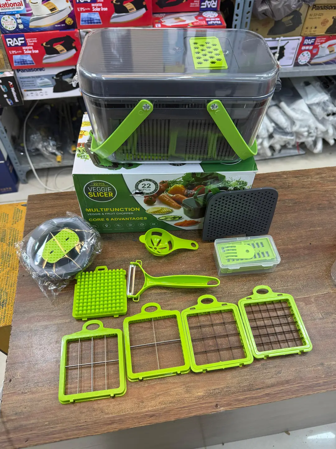 22 in 1 Multifunction Vegetable Chopper & Slicer Set | Manual Food Chopper | Vegetable Cutter, Dicer, Grater & Mandoline Slicer with Storage Container