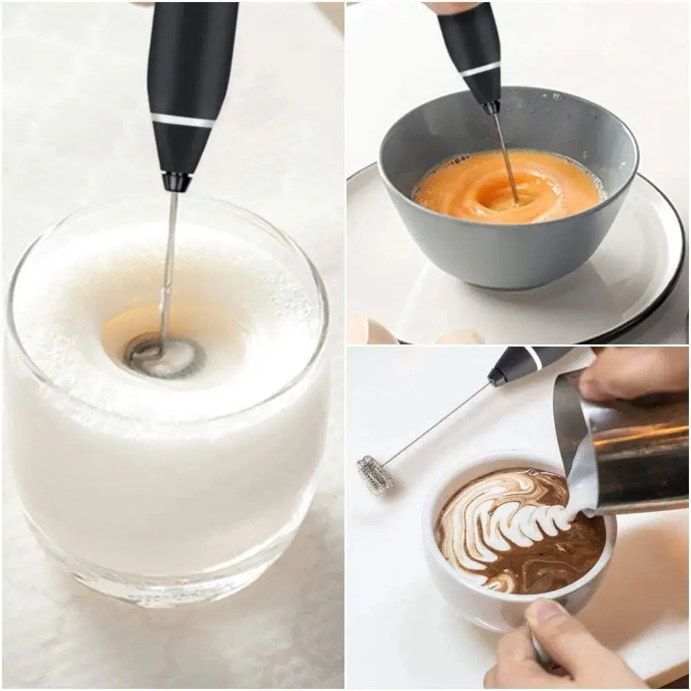 2 in 1 Rechargeable Coffee Beater Electric Hand Mixer – USB Milk Frother & Coffee Whisk for Latte, Cappuccino & Matcha