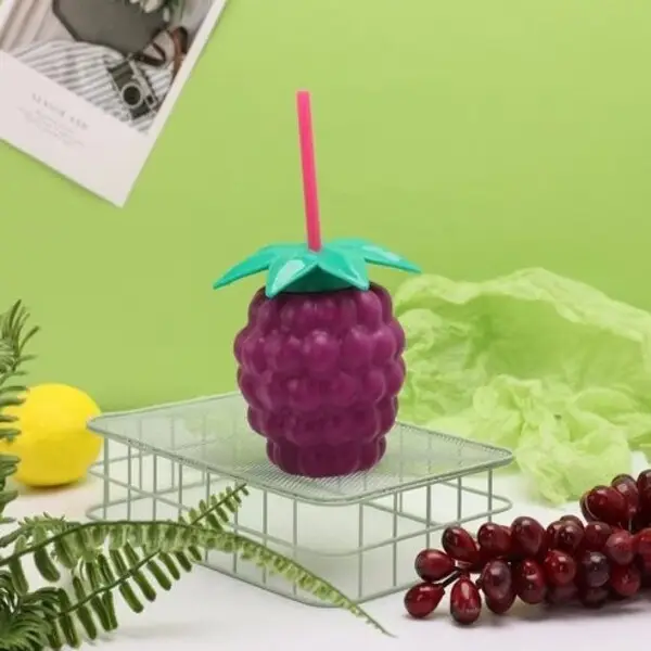 Tango Fruit Tumbler with Straw – Cute Fruit Shape Reusable Drinking Cup for Kids, School, Travel & Home