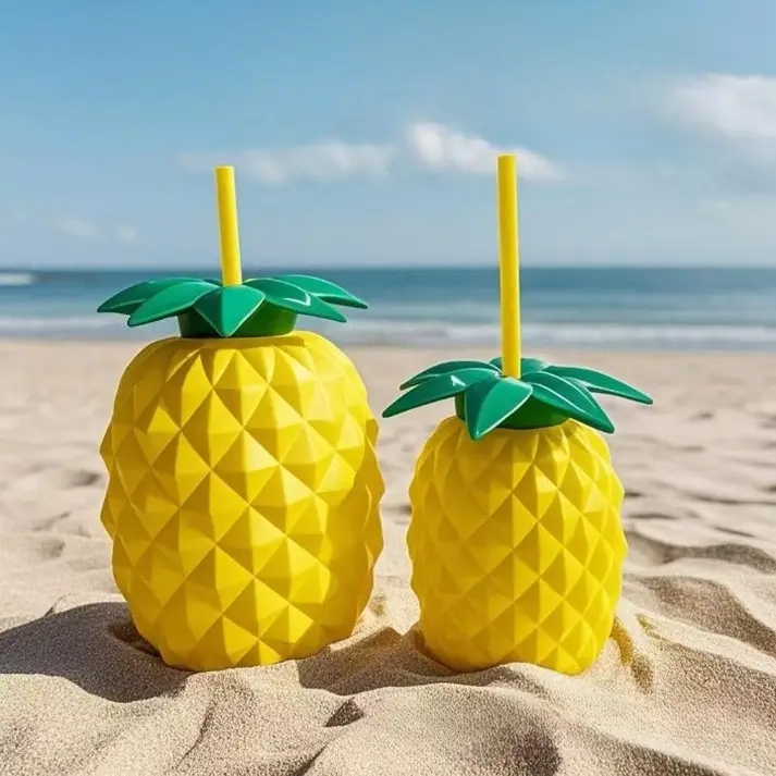 Tango Fruit Tumbler with Straw – Cute Fruit Shape Reusable Drinking Cup for Kids, School, Travel & Home